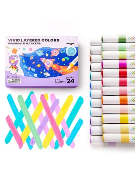 Rotuladores por capas lavables - VIVID COLORED (24 ud.) Jarmelo