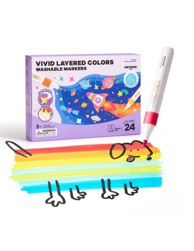 Rotuladores por capas lavables - VIVID COLORED (24 ud.) Jarmelo