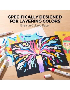 Rotuladores por capas lavables - VIVID COLORED (12 ud.) Jarmelo 2