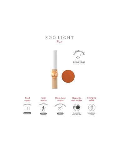 Lámpara Infantil 3 en 1 Zoo Light Fox