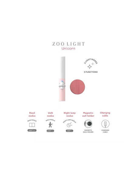 Lámpara Infantil 3 en 1 Zoo Light Unicorn
