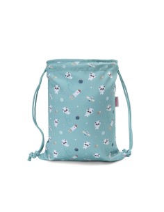 Mochila Saco Tela Panda in Space  Personalizable