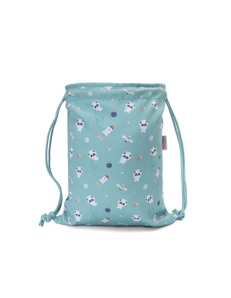 Mochila Saco Tela Panda in Space  Personalizable