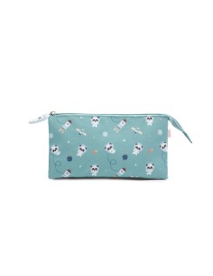 Estuche 3 Compartimentos Panda in Space Personalizable