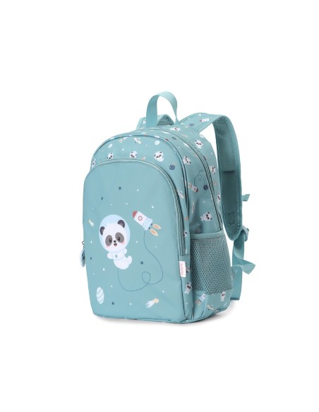 Mochila Mediana Panda in Space  + Llavero Personalizable