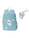 Mochila Mediana Panda in Space  + Llavero Personalizable