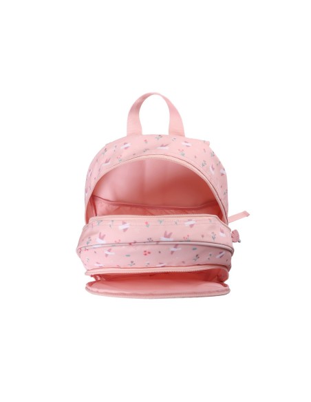 Mochila Mediana Blossom Birds  + Llavero Personalizable