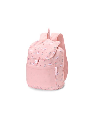 Mochila Tela Pequeña Blossom Birds  Personalizable