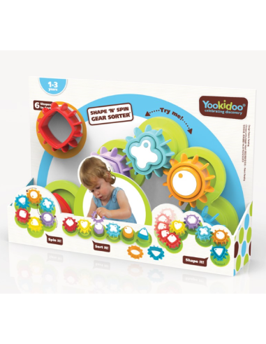 Clasificador de engranajes Shape and Spin de Yookidoo