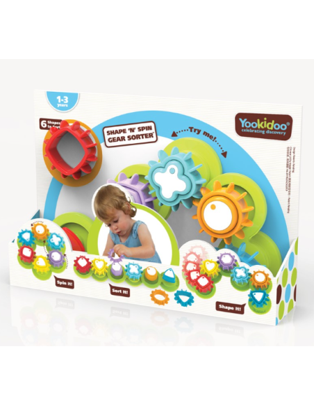 Clasificador de engranajes Shape and Spin de Yookidoo
