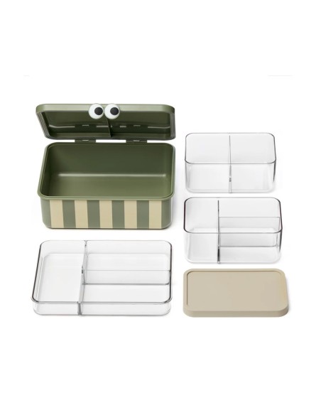 Caja de Almuerzo con 3 Bandejas Extraíbles Green Noui Noui