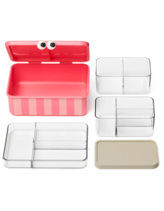 Caja de Almuerzo con 3 Bandejas Extraíbles Pink Noui Noui 2