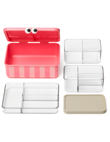 Caja de Almuerzo con 3 Bandejas Extraíbles Pink Noui Noui