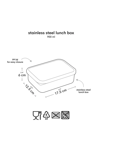 Caja Almuerzo Acero Corazones A Little Lovely Company
