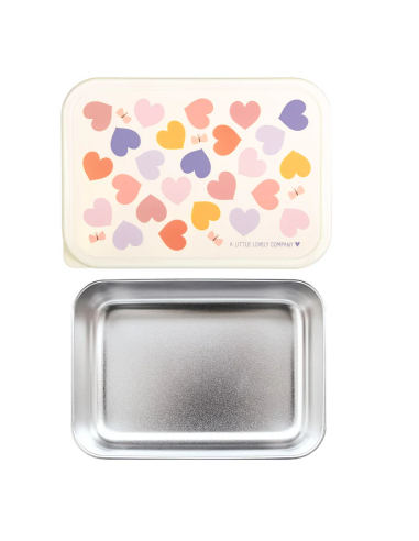 Caja Almuerzo Acero Corazones A Little Lovely Company