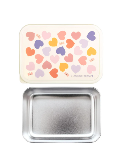 Caja Almuerzo Acero Corazones A Little Lovely Company