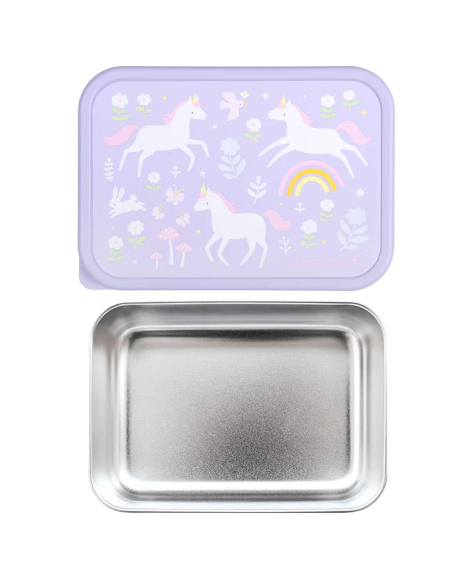 Caja Almuerzo Acero  Unicornio A Little Lovely Company