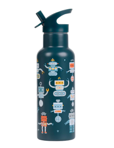 Botella Térmica Acero Robots  500ml A Little Lovely Company