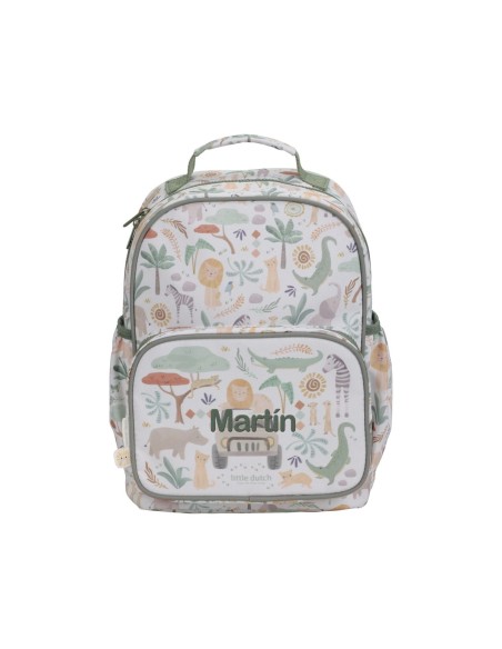 Mochila Mediana Safari Friends Personalizable Little Dutch