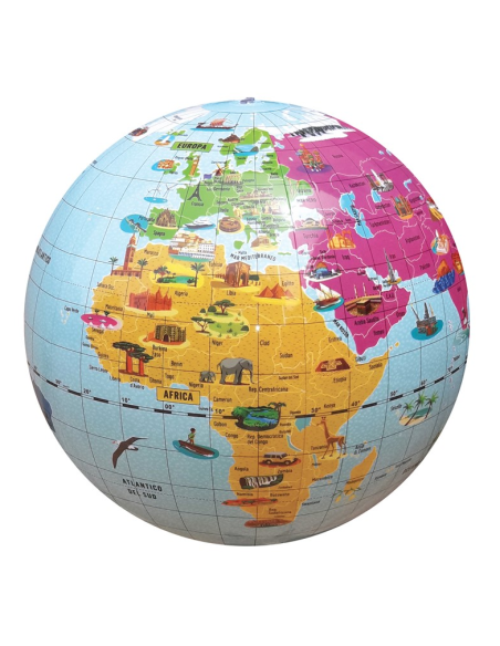 Globo Terráqueo Maravillas del Mundo 40cm