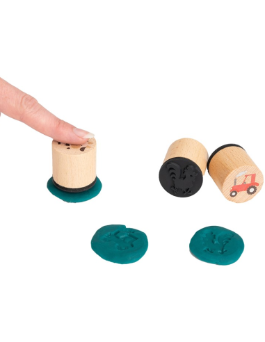 Set Sellos de madera *Granja* Kneta JuegaConmigo