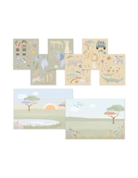 Libro de Pegatinas Safari Friends Little Dutch