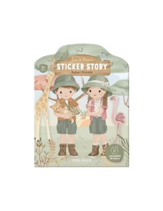 Libro de Pegatinas Reutilizables Safari Friends Little Dutch
