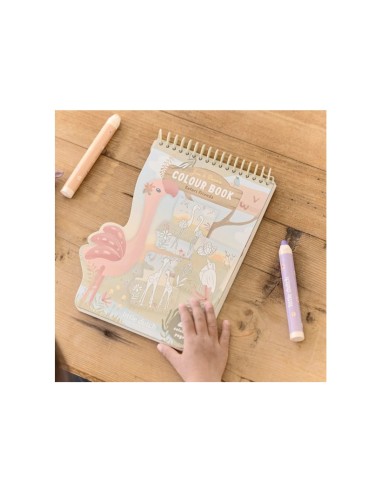 Libro para Colorear Flamenco Safari Friends Little Dutch