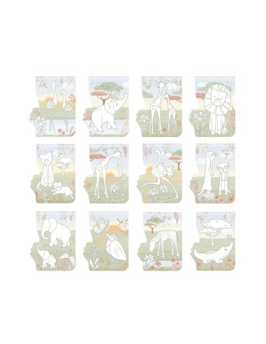 Libro para Colorear Flamenco Safari Friends Little Dutch