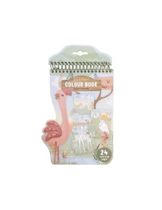Libro para Colorear Flamenco Safari Friends Little Dutch