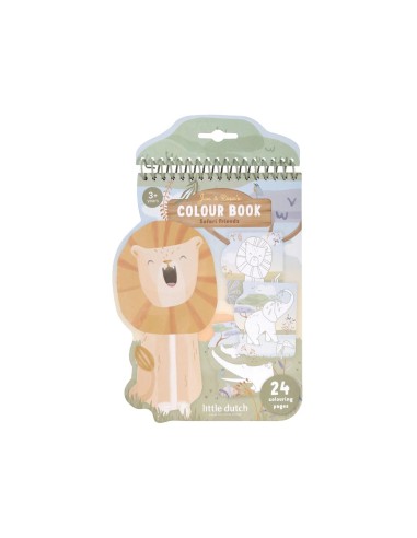 Libro para Colorear León Safari Friends Little Dutch