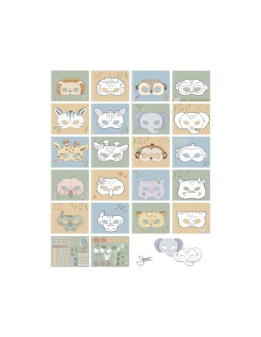Tarjetas de Pompones Safari Friends Little Dutch