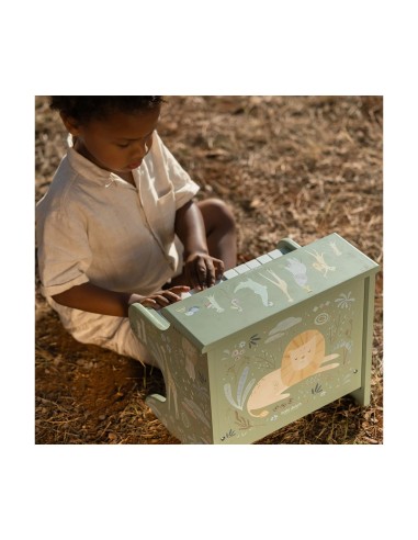 Piano de Madera Verde FSC Safari Friends Little Dutch