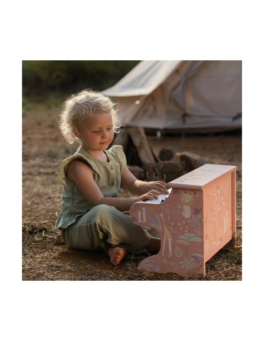 Piano de Madera Rosa FSC Safari Friends Little Dutch