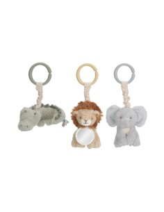 Set 3 Juguetes Colgantes Safari Friends Little Dutch