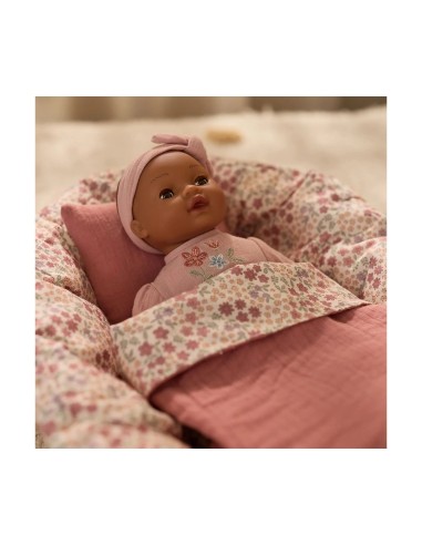 Capazo con Ropa de Cama Para Muñeca Little Dutch
