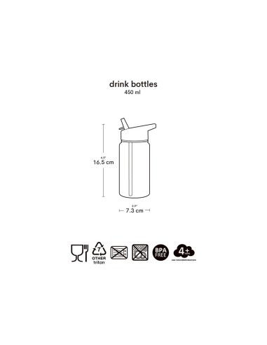 Botella Tritan Jungle 450ml A Little Lovely Company