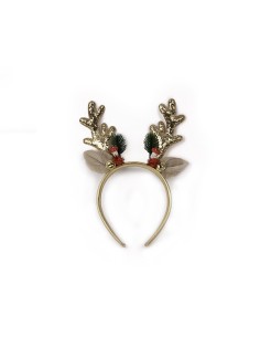 Diadema navideña de Rudolph Beige