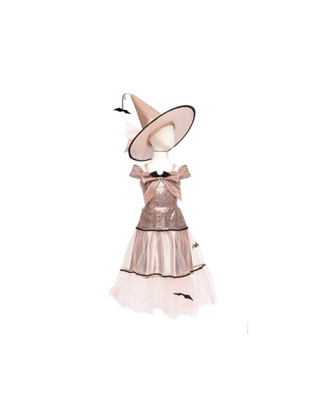 Vestido y Sombrero Bruja Glamurosa