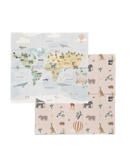Alfombra reversible180x200 mapa mundi