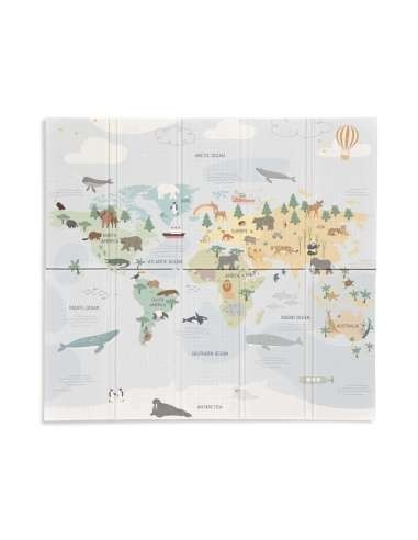 Alfombra reversible180x200 mapa mundi