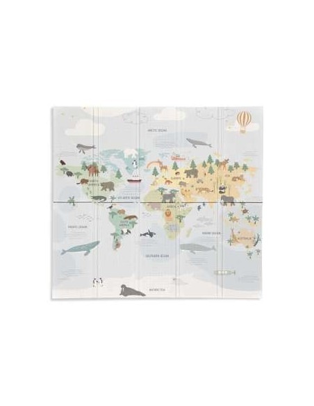 Alfombra reversible180x200 mapa mundi