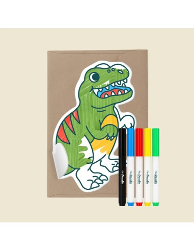 Reutilizable Tarjeta Creativa - Dinosaurio
