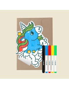 Reutilizable Tarjeta Creativa - Unicornio
