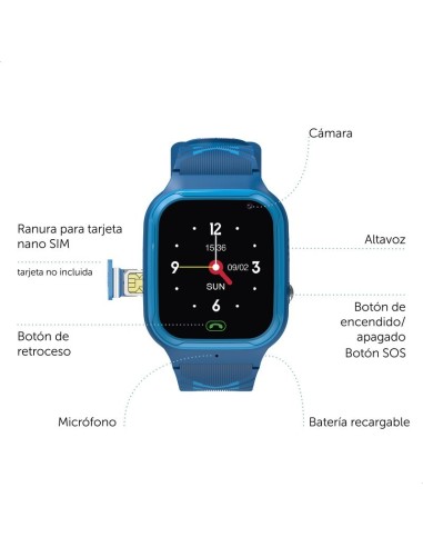 Reloj inteligente infantil - Azul
