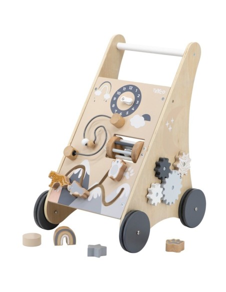 Andador de madera con bloques