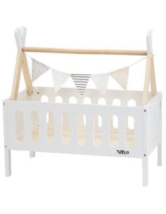 Cama de muñeca tipo tipi de madera