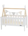 Cama de muñeca tipo tipi de madera