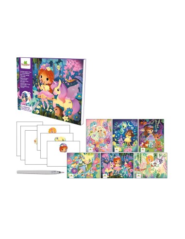 Kit Creativo Pockets Coloreado Mágico con Agua Mundos Fantásticos