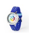Reloj aprende la hora. Correa silicona. Color AZUL liso